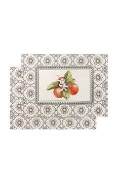 Набор из 2 гобеленовых салфеток с принтом Изразцы лимоны и мандарины Le Gobelin