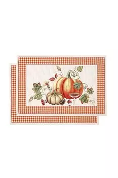 Набор из 2 гобеленовых салфеток с принтом Тыковки Le Gobelin