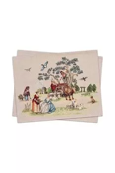 Набор из 2 гобеленовых салфеток с принтом Великолепный век Le Gobelin