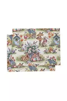 Набор из 2 гобеленовых салфеток с принтом Ромашковая поляна Le Gobelin