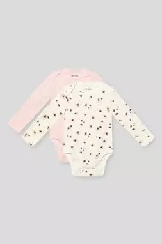 Набор из 2 хлопковых боди с принтом Artie