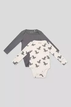 Набор из 2 хлопковых боди с принтом Artie