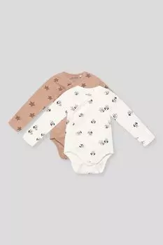 Набор из 2 хлопковых боди с принтом Artie