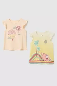 Набор из 2 хлопковых футболок с принтом OVS