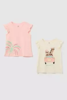 Набор из 2 хлопковых футболок с принтом OVS