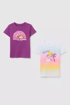 Набор из 2 хлопковых футболок с принтом OVS