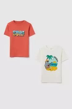 Набор из 2 хлопковых футболок с принтом OVS