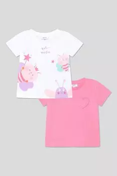 Набор из 2 хлопковых футболок с принтом Fagottino