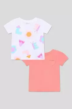 Набор из 2 хлопковых футболок с принтом Fagottino