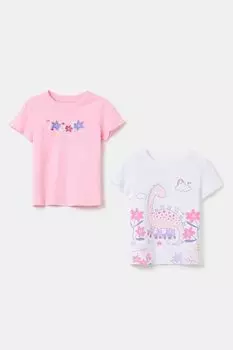 Набор из 2 хлопковых футболок с принтом OVS