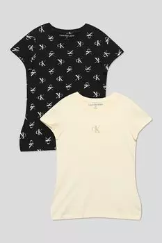 Набор из 2 хлопковых футболок с принтом Calvin Klein Jeans