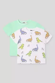 Набор из 2 хлопковых футболок с принтом GIOCO