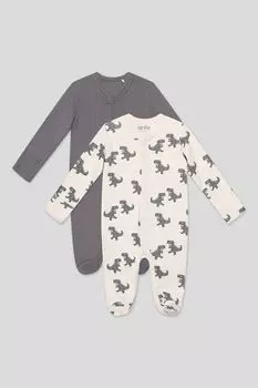 Набор из 2 хлопковых комбинезонов с принтом Artie