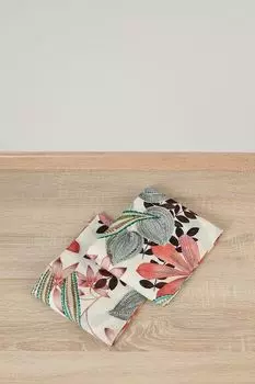 Набор из 2 хлопковых кухонных полотенец с принтом Aloe COINCASA