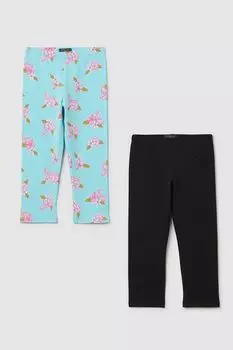 Набор из 2 хлопковых легинсов с принтом OVS