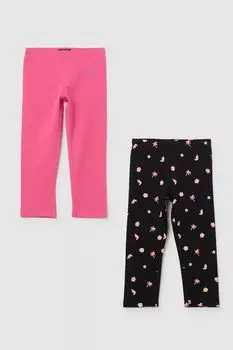 Набор из 2 хлопковых легинсов с принтом OVS