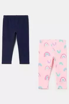 Набор из 2 хлопковых легинсов с принтом Fagottino