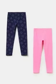 Набор из 2 хлопковых легинсов с принтом OVS