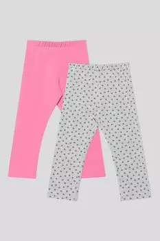 Набор из 2 хлопковых легинсов с принтом OVS