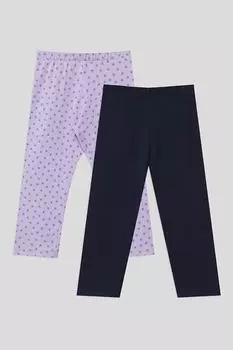 Набор из 2 хлопковых легинсов с принтом OVS