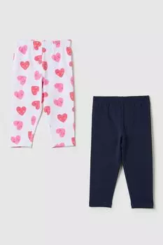 Набор из 2 хлопковых легинсов с принтом Fagottino