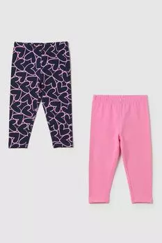 Набор из 2 хлопковых легинсов с принтом Fagottino