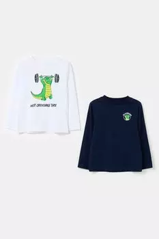 Набор из 2 хлопковых лонгсливов с принтом OVS