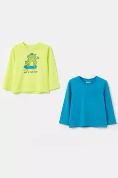 Набор из 2 хлопковых лонгсливов с принтом Fagottino