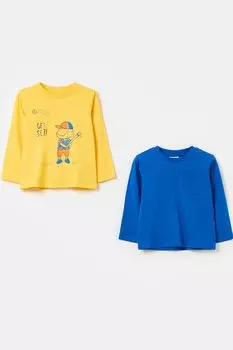 Набор из 2 хлопковых лонгсливов с принтом Fagottino