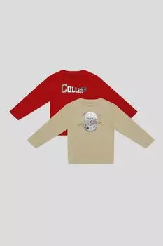 Набор из 2 хлопковых лонгсливов с принтом Mayoral