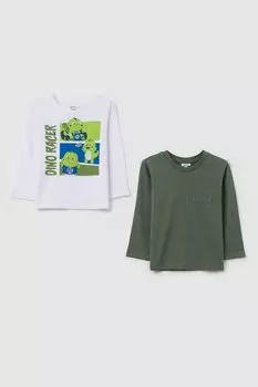 Набор из 2 хлопковых лонгсливов с принтом Fagottino