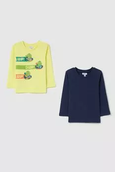 Набор из 2 хлопковых лонгсливов с принтом Fagottino