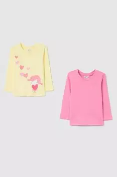 Набор из 2 хлопковых лонгсливов с принтом Fagottino