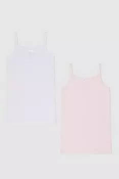 Набор из 2 хлопковых маек с принтом OVS