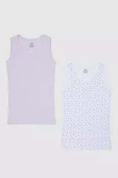 Набор из 2 хлопковых маек с принтом OVS