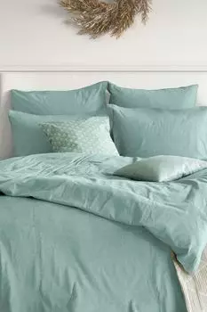 Набор из 2 хлопковых наволочек Melange Emerald Verossa