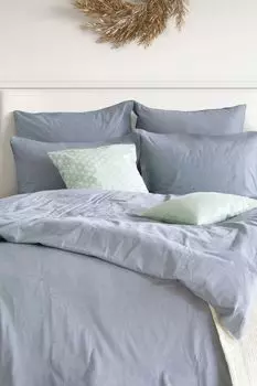 Набор из 2 хлопковых наволочек Melange Indigo Verossa