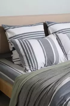 Набор из 2 хлопковых наволочек в полоску Райе 21maison