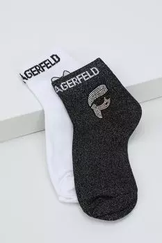 Набор из 2 хлопковых носков с принтом ikonik Karl Lagerfeld