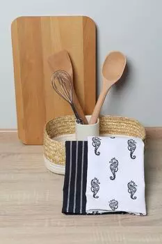 Набор из 2 хлопковых полотенец с принтом COINCASA