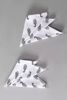 Набор из 2 хлопковых салфеток с принтом COINCASA