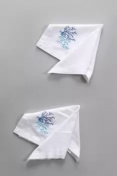 Набор из 2 хлопковых салфеток с принтом COINCASA