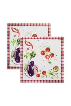 Набор из 2 хлопковых салфеток с принтом Italiana 21maison