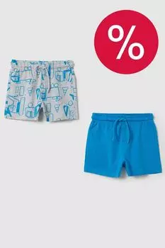 Набор из 2 хлопковых шорт с принтом Fagottino