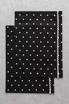 Набор из 2 ковриков настольных Polka Black COINCASA