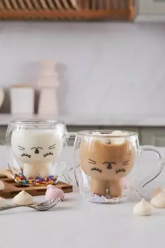 Набор из 2 кружек с двойными стенками Бамбино Банни MANDARIN DECOR