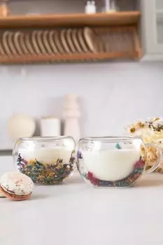 Набор из 2 кружек с двойными стенками Флёр Нежность MANDARIN DECOR