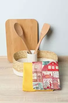 Набор из 2 кухонных полотенец с принтом House Xmas COINCASA