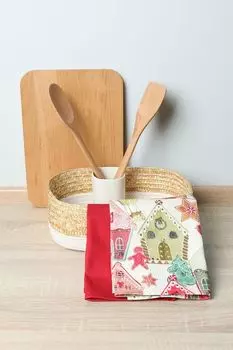 Набор из 2 кухонных полотенец с принтом Gingerbread COINCASA