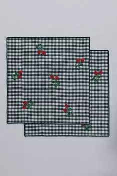 Набор из 2 кухонных салфеток с принтом Strawberries Emb COINCASA